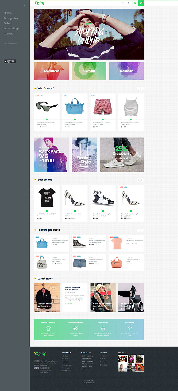 Ves Oshop - New Magento 2 Theme in Magento Themes - product preview 4