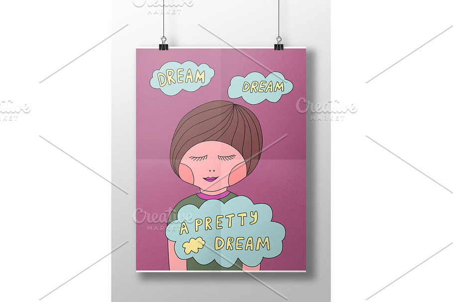 Dream poster in vector in Illustrations - product preview 8