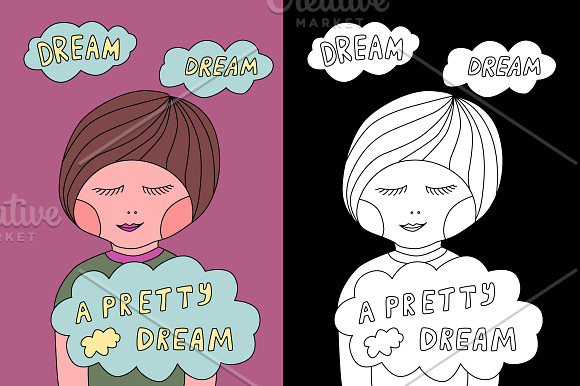 Dream poster in vector in Illustrations - product preview 1