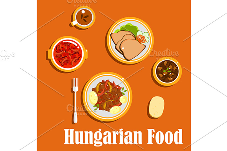 Hungarian lunch dishes and desserts in Graphics - product preview 8