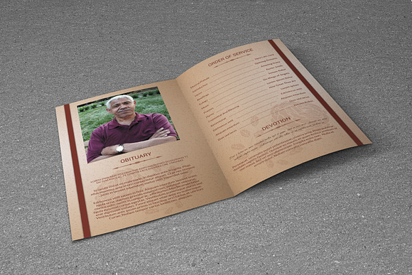 Funeral Program Template-V471 in Brochure Templates - product preview 1