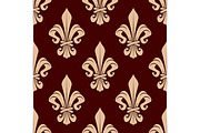 French heraldic floral pattern