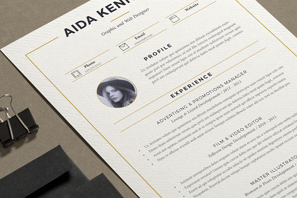 Resume Aida ( 2 pages ) in Resume Templates - product preview 5
