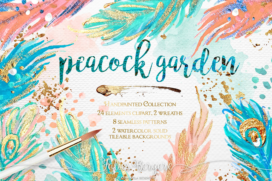 Peacock Garden in Illustrations - product preview 8