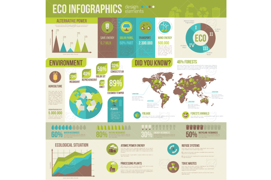 Eco Infographics in Illustrations - product preview 8