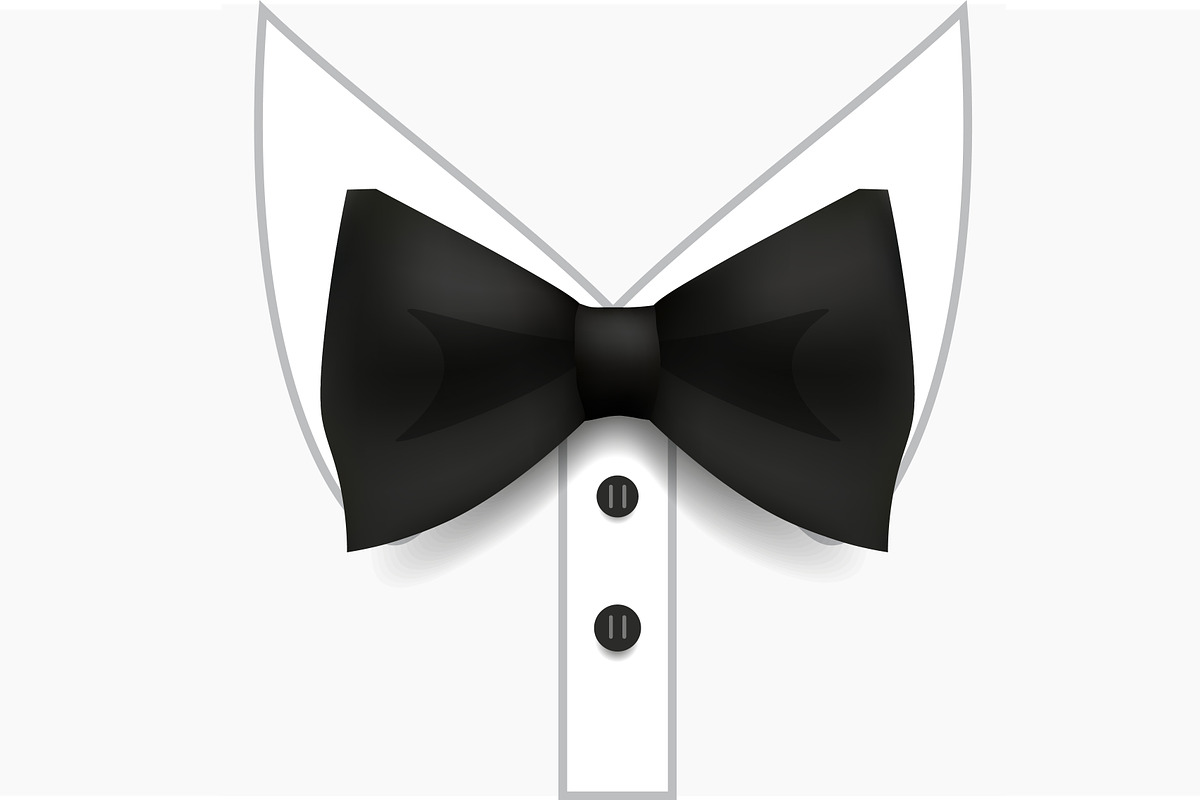 Black Bow Tie in Illustrations - product preview 8