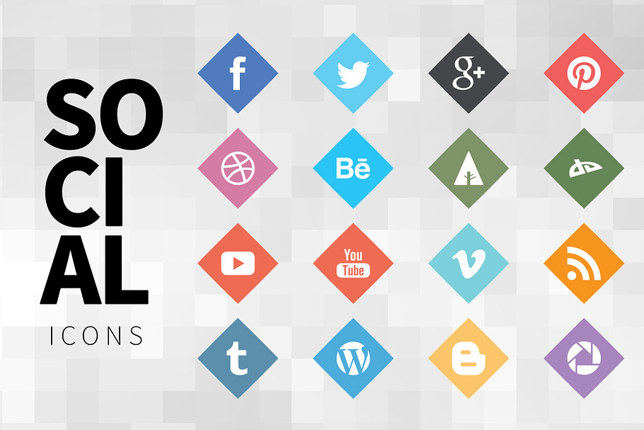 Nice Social Icons 3 in Graphics - product preview 8