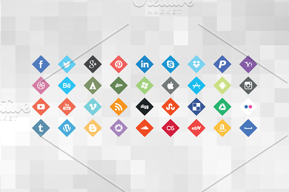 Nice Social Icons 3 in Graphics - product preview 1