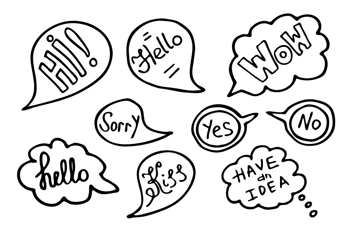 Speech Bubbles in Illustrations - product preview 8