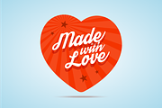 Made with love illustration.