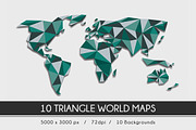 Triangle World Map Backrounds