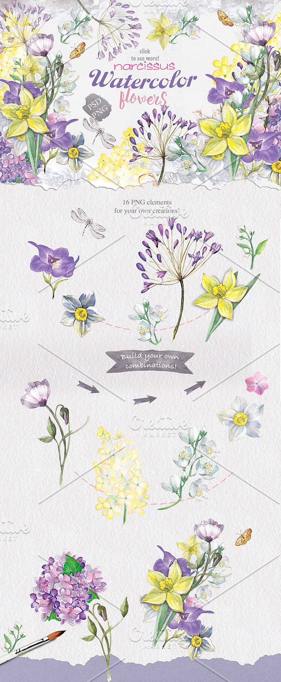 BEST SPRING FLOWERS in Illustrations - product preview 5