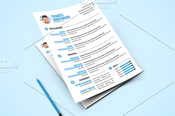 Resume/CV Photoshop & Word in Resume Templates - product preview 2