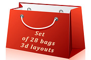 Set of 28 bags 3d layouts