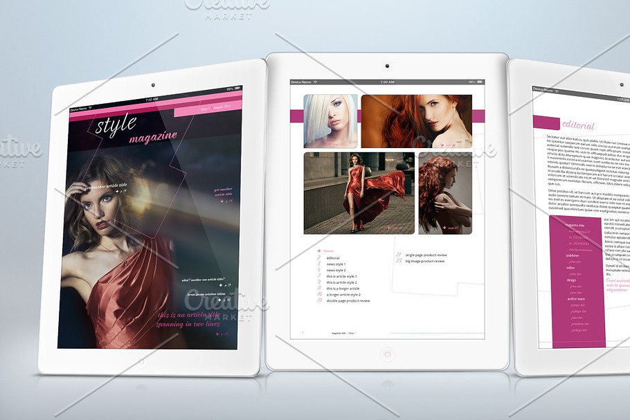 iPad Fashion Magazine Template in Templates - product preview 8