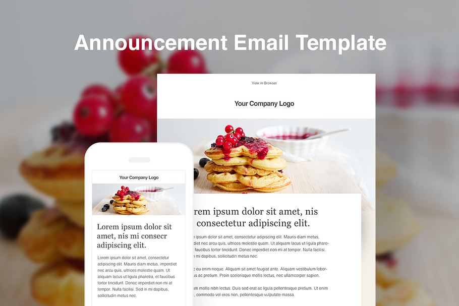 Announcement MailChimp Template in Mailchimp Templates - product preview 8
