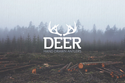 Deer Antlers - 12 Hand Drawn Vectors