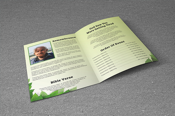 Funeral Program Template-V473 in Brochure Templates - product preview 1