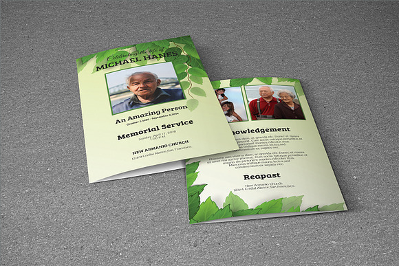 Funeral Program Template-V473 in Brochure Templates - product preview 3