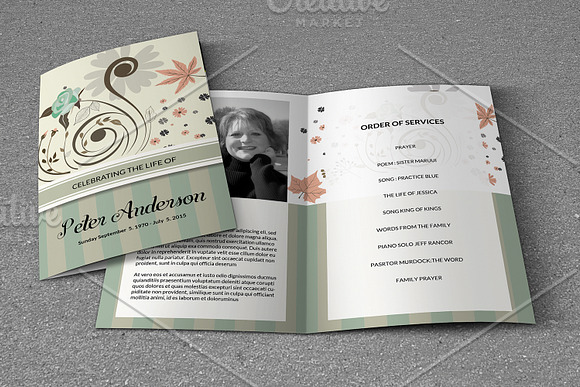Funeral Program Template-V474 in Brochure Templates - product preview 1