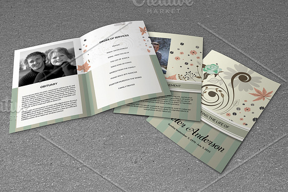 Funeral Program Template-V474 in Brochure Templates - product preview 3