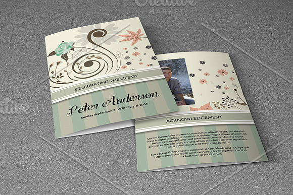 Funeral Program Template-V474 in Brochure Templates - product preview 4