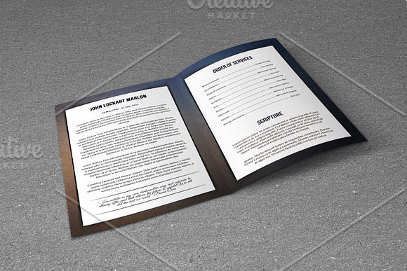 Funeral Program Template-T475 in Brochure Templates - product preview 1