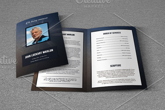 Funeral Program Template-T475 in Brochure Templates - product preview 2