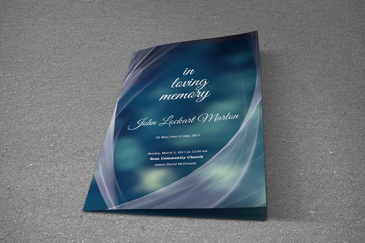 Funeral Program Template-T476 in Brochure Templates - product preview 8