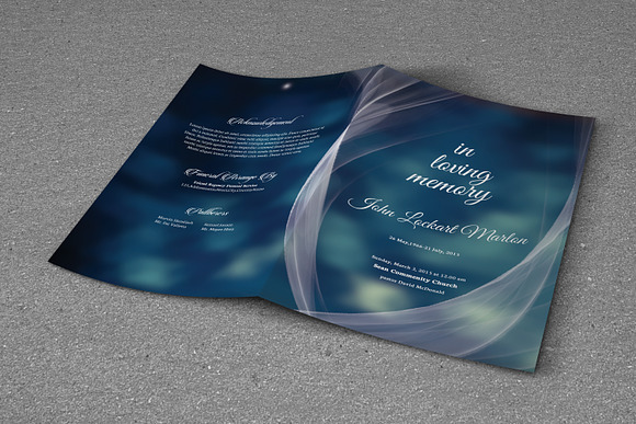 Funeral Program Template-T476 in Brochure Templates - product preview 3