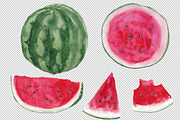 Watermelon - Watercolor