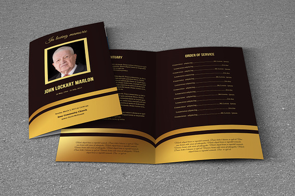 Funeral Program Template-T477 in Brochure Templates - product preview 2