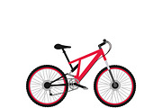Set of Bicycle Design Flat Isolated