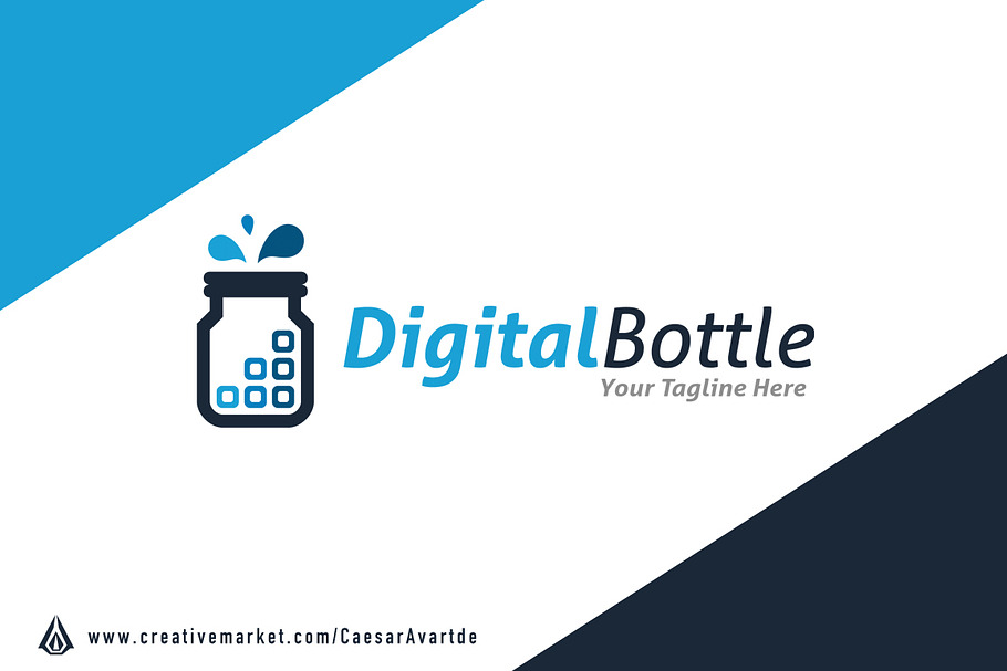 Digital Bottle Logo Template in Logo Templates - product preview 8
