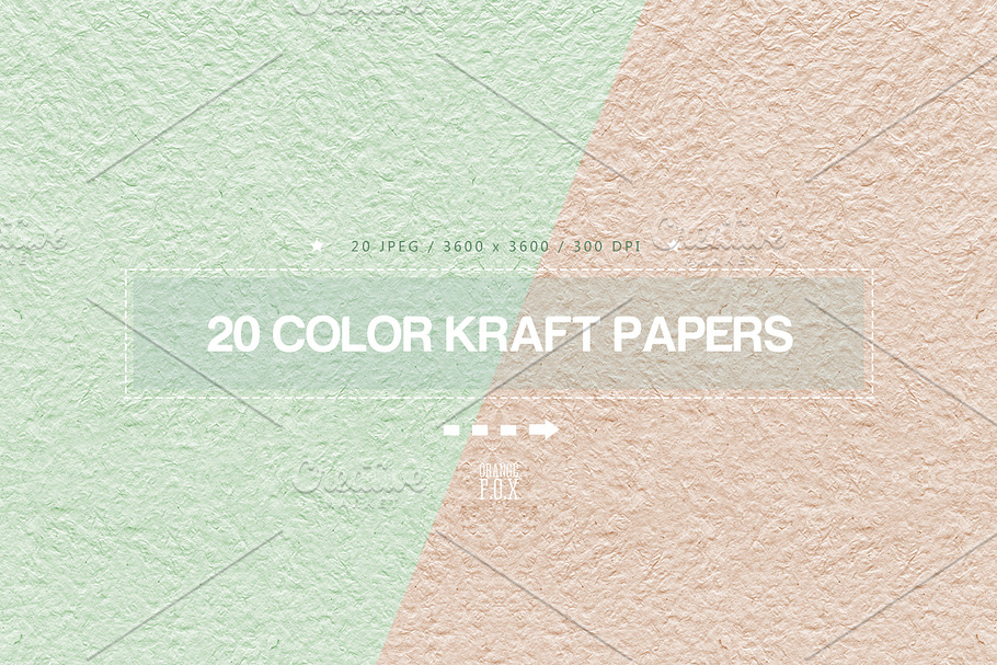 20 Color Kraft Papers in Textures - product preview 8