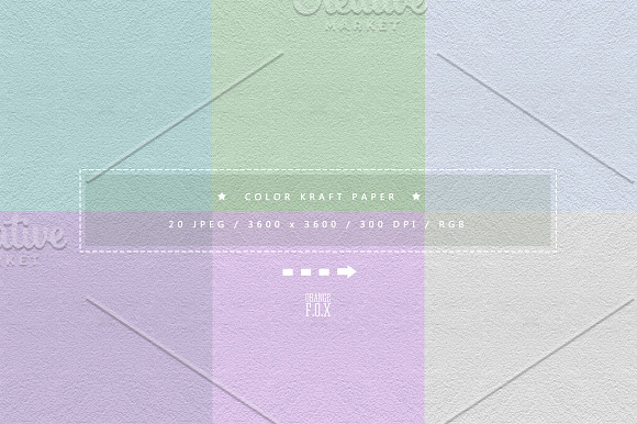 20 Color Kraft Papers in Textures - product preview 3