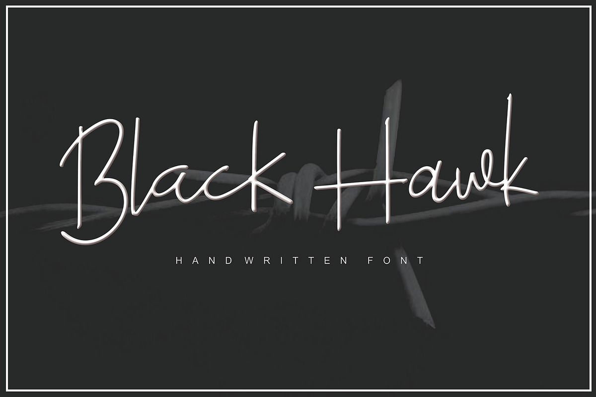Black Hawk (70% off) in Script Fonts - product preview 8