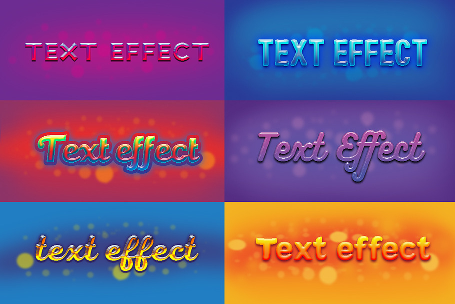 6 simple text effects set in Objects - product preview 8
