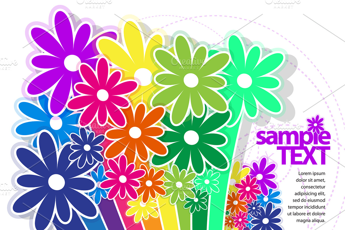 Abstract floral design illustration in Illustrations - product preview 8