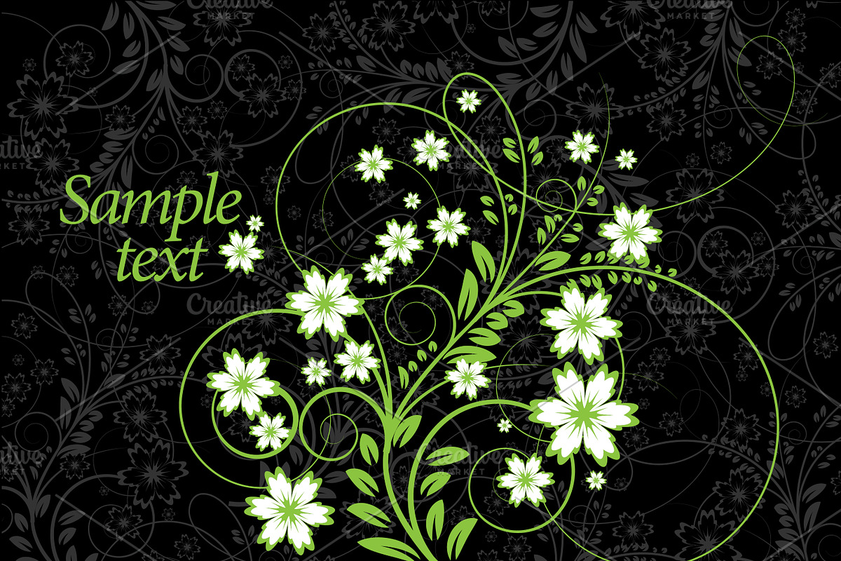 Abstract floral design in Illustrations - product preview 8
