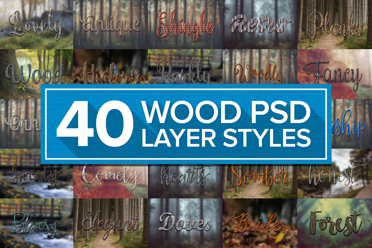 Wood Styles Bundle for Photoshop in Photoshop Layer Styles - product preview 8