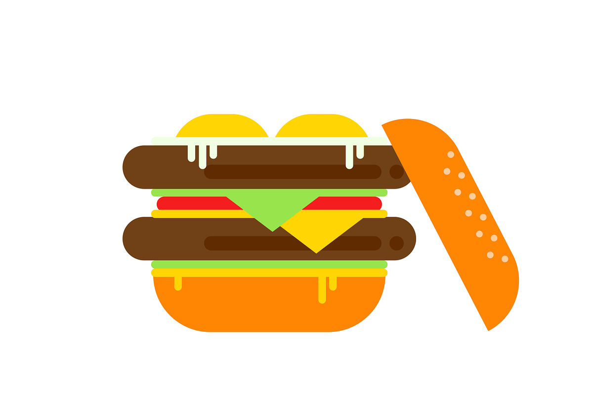 Traditional American burger in Objects - product preview 8