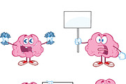 Brain Cartoon Mascot Collection - 6
