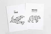 3 animal constellation illustrations