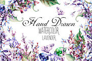 Beautiful watercolor Lavender