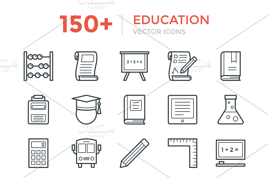 150+ Education Vector Icons in Cool Icons - product preview 8