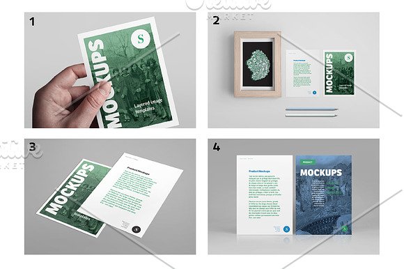 Flyer mockups set [A6] in Print Mockups - product preview 1