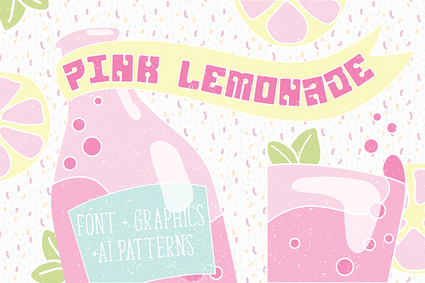 Pink Lemonade - retro display font 
