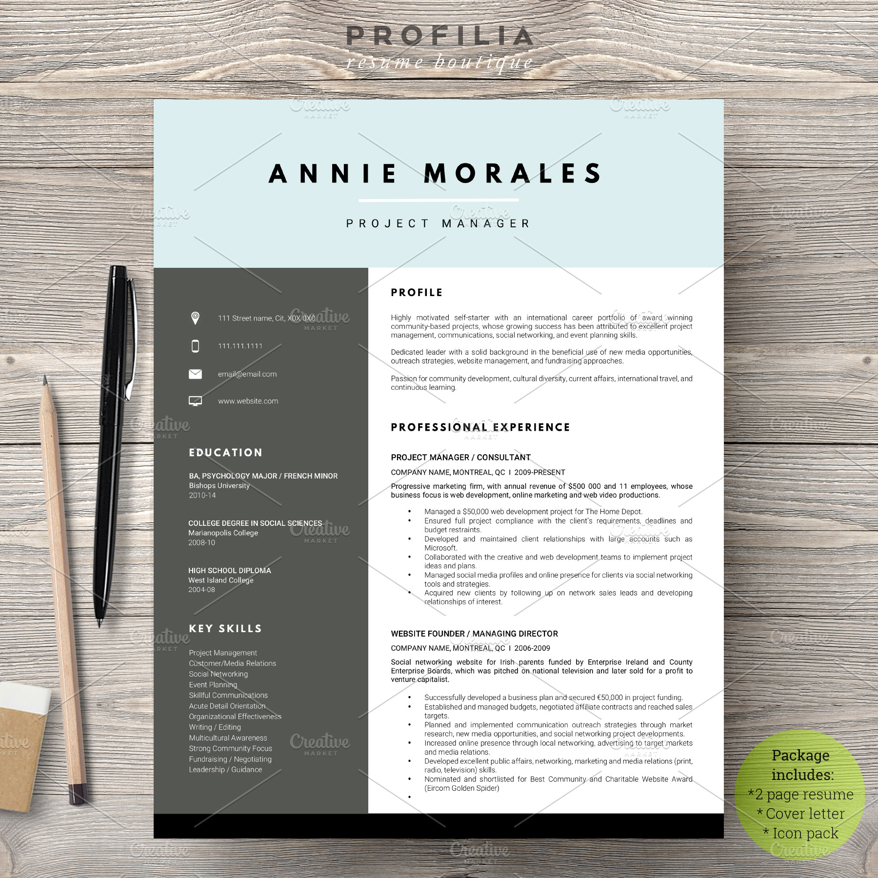 resume cover letter template word