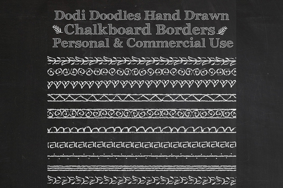 Hand Drawn Chalkboard Borders in Graphics - product preview 8
